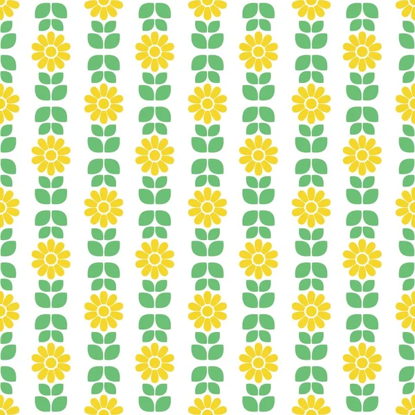 stock vector Vector seamless cute beautiful minimalistic graphical flower pattern. Spring summer time, gentle romantic background, floral print, chamomile, garden flowers.