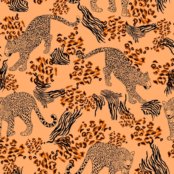 Leopar ve hayvan derisi deseni kusursuz.
