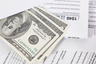 Para vergi formu arka plan üzerinde