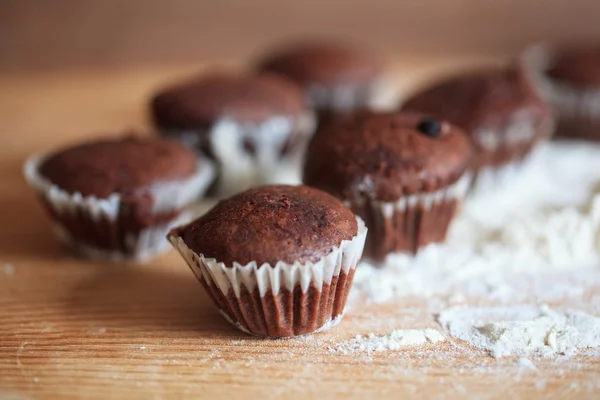 Muffins on a table — Stock Photo, Image