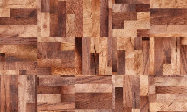 木制的背景下，正方形抽象图案 — 图库照片