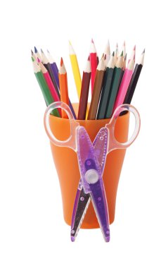 turuncu bir cam renkli kalemler