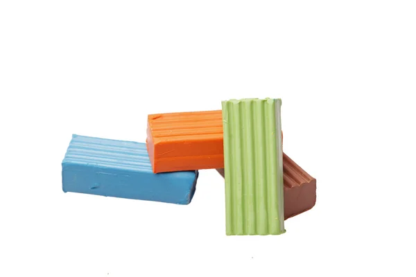 Kubussen van gekleurde plasticine — Stockfoto
