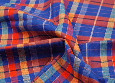 Renkli kareli kumaş doku arka plan