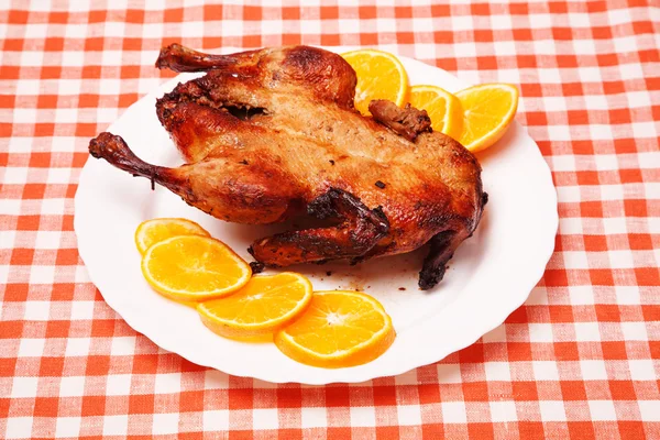 Roast duck with oranges — Stock Photo, Image