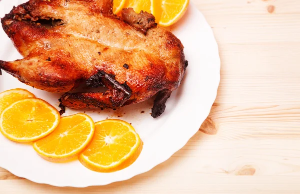 Roast duck with oranges — Stock Photo, Image