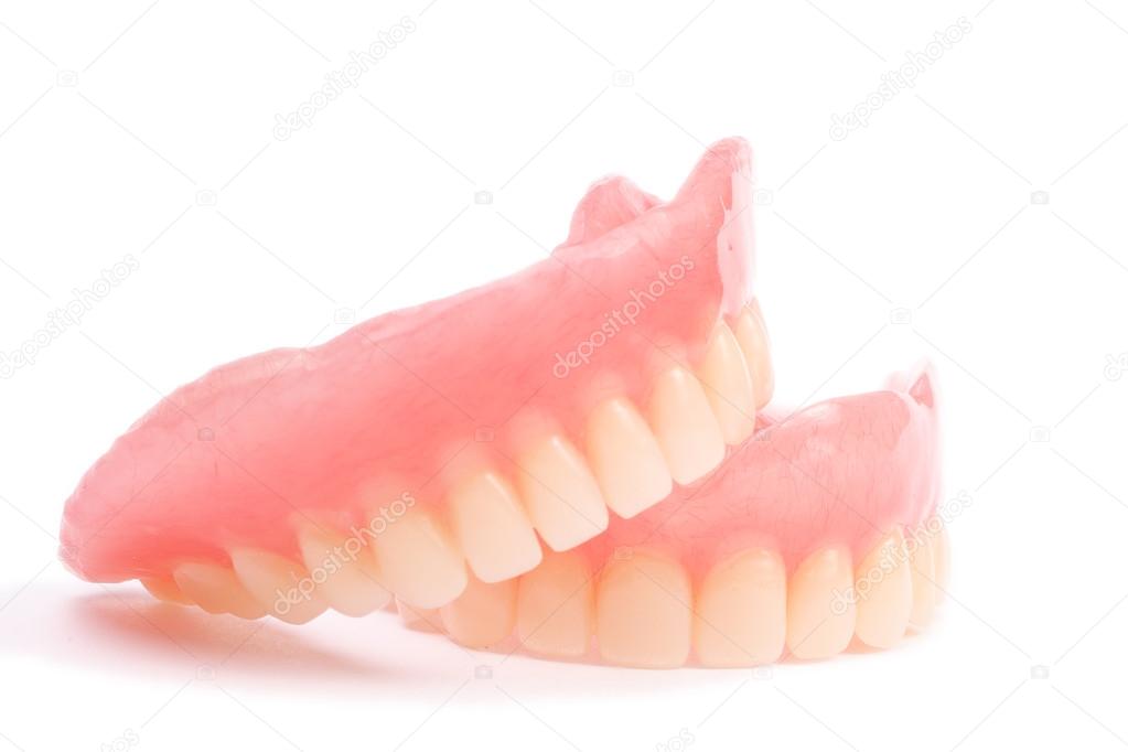 Denture isolated on white