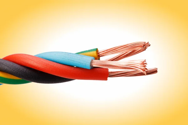 Closeup electric cable — Stock Photo, Image