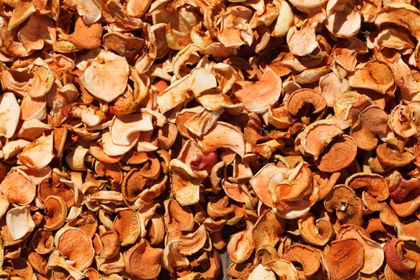 Fond de tranches séchées pommes — Photo