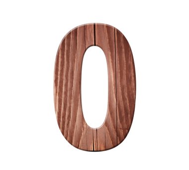 Ahşap basamak bir simgesi - 0. Beyaz arka plan üzerinde izole