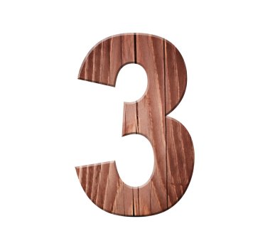 Ahşap basamak bir simgesi - 3. Beyaz arka plan üzerinde izole