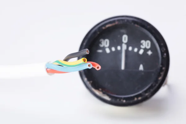 Closeup of a electric cable on a white background — Stock Photo, Image