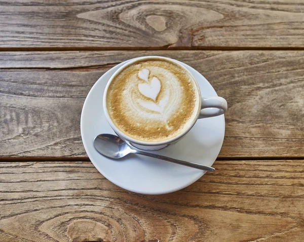 Secangkir kopi cappuccino art — Stok Foto