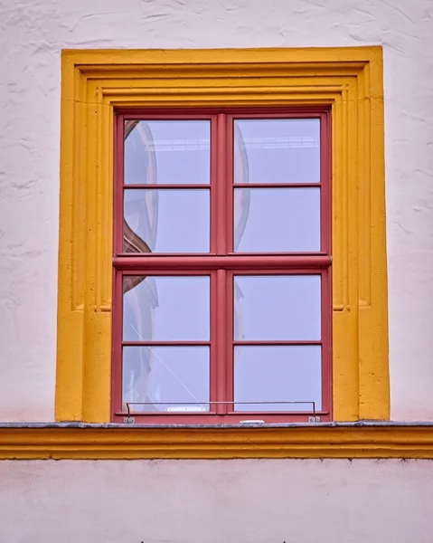 Oranžový rámem okna — Stock fotografie