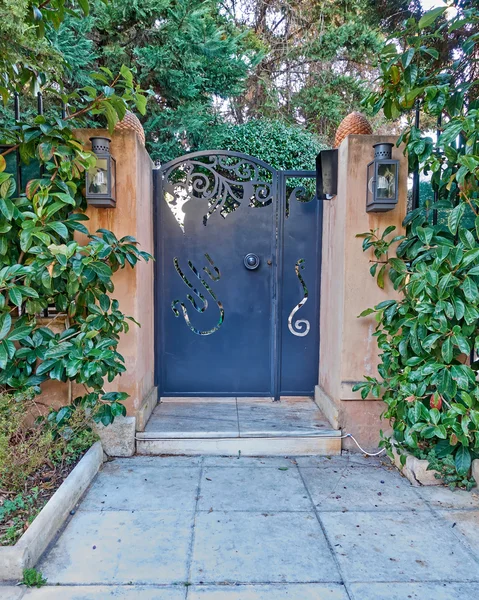 Entrada de la casa, Atenas Grecia — Foto de Stock