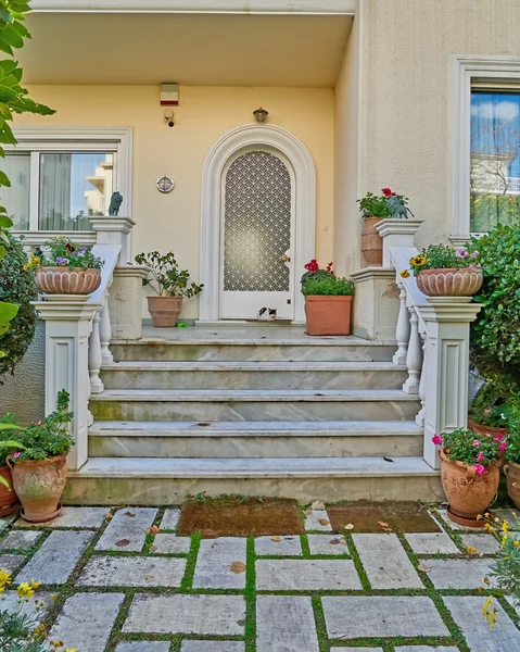 Hauseingang, Athen Griechenland — Stockfoto