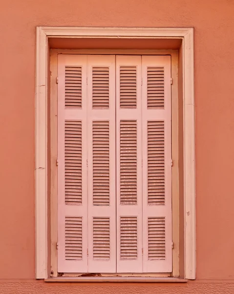 Light pink shutters window — Stock Photo, Image