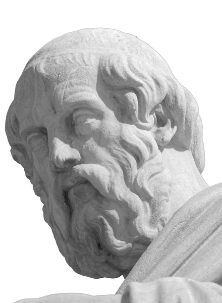 Plato Statue Porträt Isoliert Der Antike Griechische Philosoph — Stockfoto