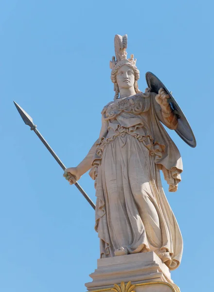 Athener Statue Die Antike Griechische Göttin Des Wissens Und Der — Stockfoto