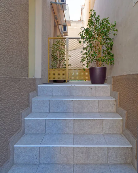 Treppe Privatem Hauseingang Athen Griechenland — Stockfoto