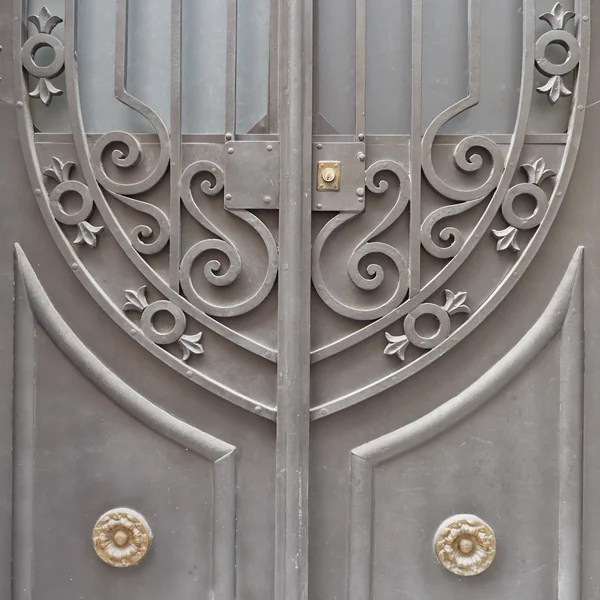 Vintage house forged door detail — Stock Photo, Image