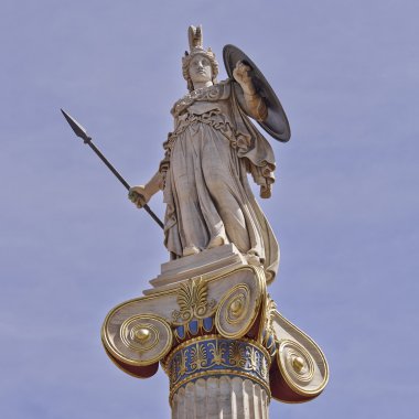 Athena statue, the goddess of science and wisdom clipart