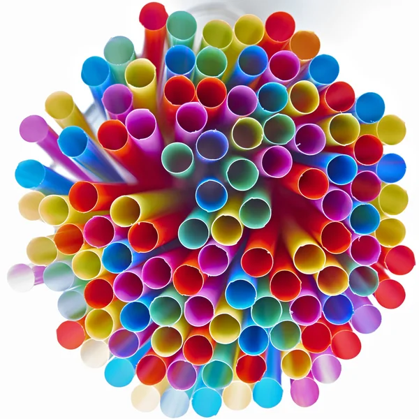 Drinking straws, strong bokeh — Stock Photo, Image