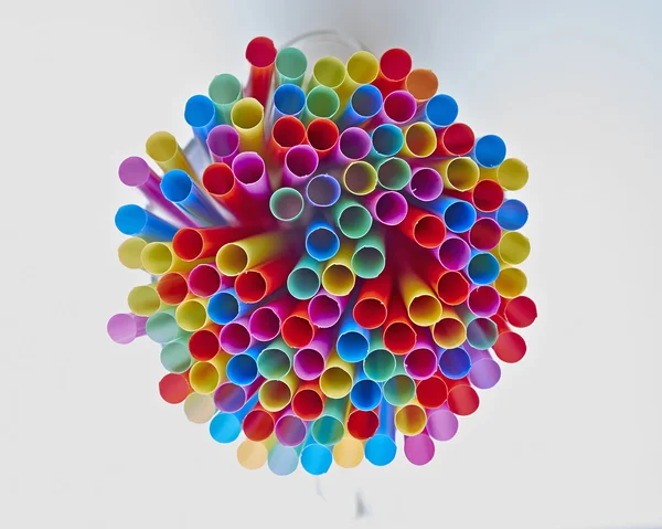 Drinking straws, strong bokeh — Stock Photo, Image