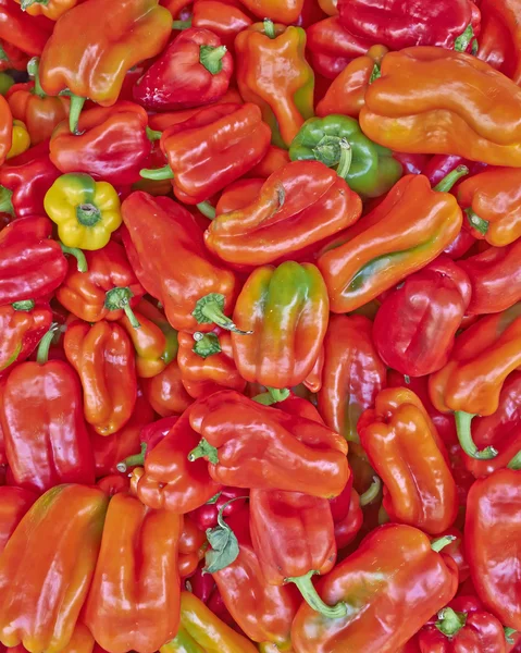 Organic red bell peppers — Stock Photo, Image