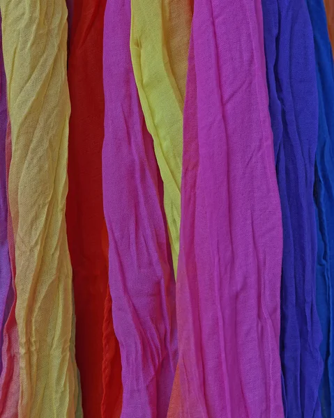 Tissus colorés fond — Photo