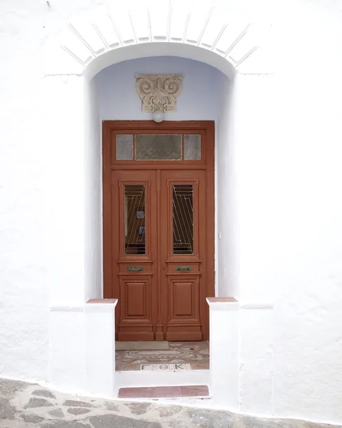 Grecja, malowniczy dom wejście — Zdjęcie stockowe