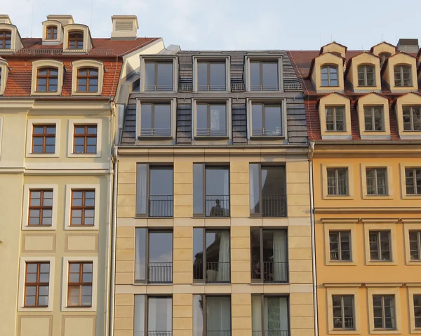 Façades de la maison sur Neumarkt Square, Dresde Allemagne — Photo