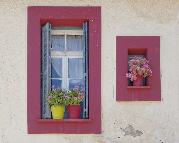 Home window, Kalavryta Greece — Stock Photo, Image