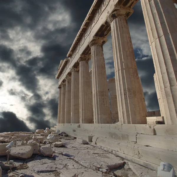 Partenón sobre la Acrópolis ateniense, Grecia — Foto de Stock