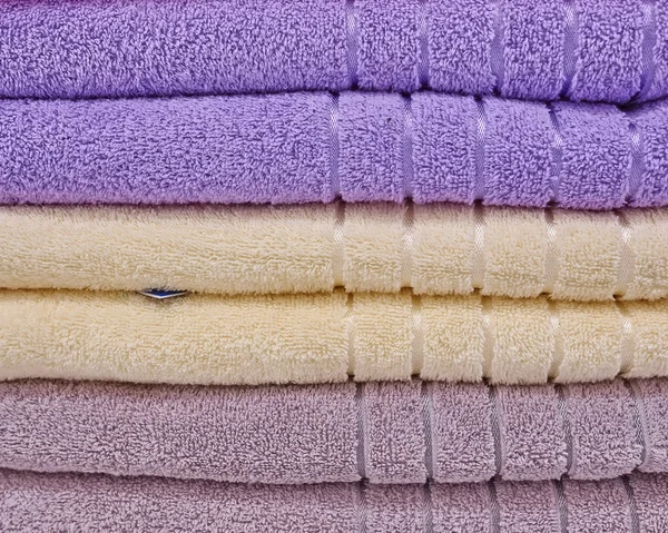 Variety of colorful towels closeup — Stock Photo, Image