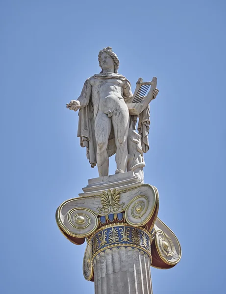 Απόλλωνα ο αρχαίος Θεός των Καλών Τεχνών άγαλμα — Φωτογραφία Αρχείου