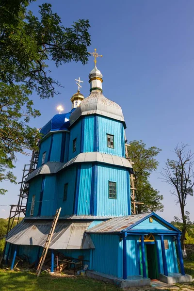Markivka Ukraine 2017 Entrance Left Side Assumption Holy Mother God — стоковое фото
