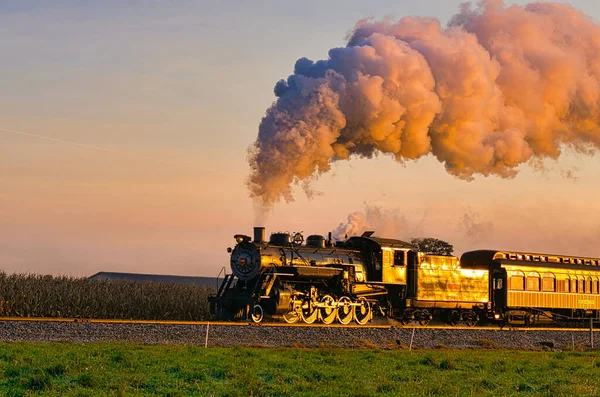 Straßburg Pennsylvania Oktober 2020 Blick Auf Den Golden Dampf Personenzug — Stockfoto