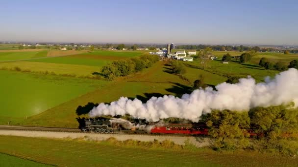 Strasburg Pennsylvania Octubre 2020 Vista Aérea Las Tierras Cultivo Amanecer — Vídeos de Stock