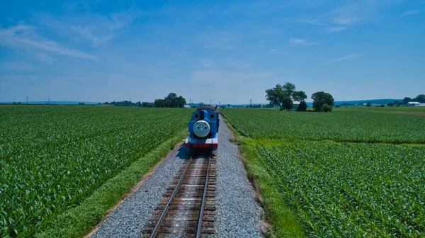 Lufthode på sikt mot Thomas tankens motor som nærmer seg – stockfoto