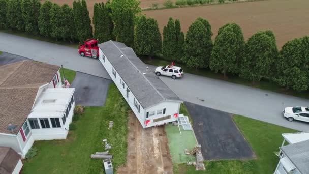 Gordonville Pennsylvania Giugno 2021 Veduta Del Drone Una Casa Mobile — Video Stock