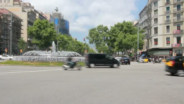 Forgalom, Barcelona, Spanyolország — Stock videók