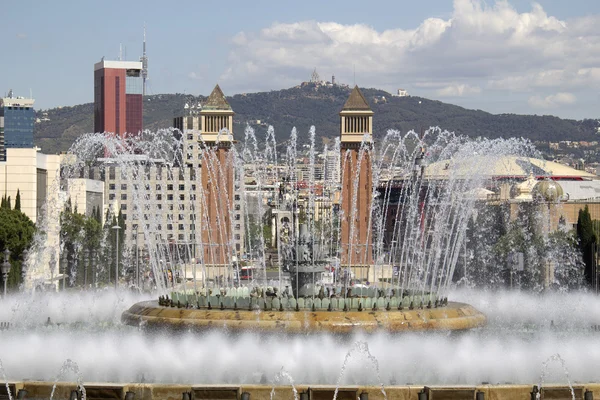 Magická fontána v Barceloně — Stock fotografie