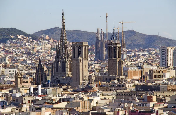 Pohled na barcelonu, Španělsko — Stock fotografie