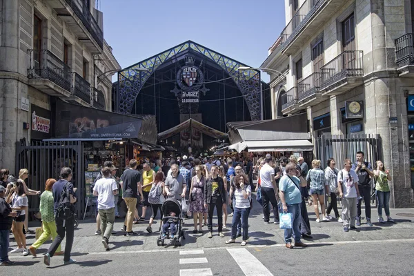 Markt La Boqueria in Barcelona, Spanje — Stockfoto