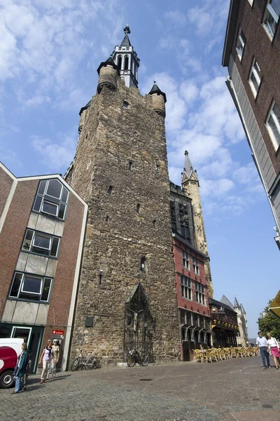 Rathaus tower i aachen, Tyskland — Stockfoto