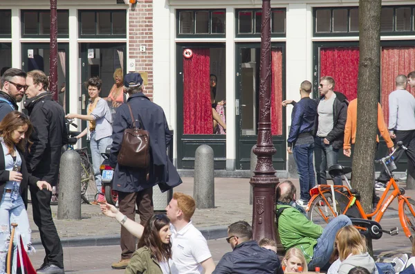 Dzielnica czerwonych latarni, Amsterdam — Zdjęcie stockowe