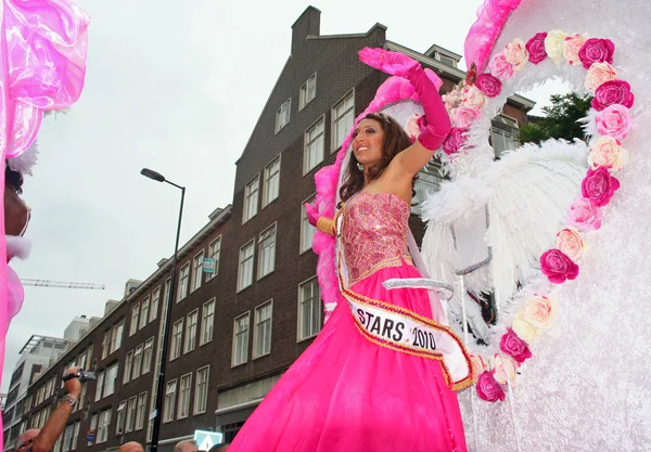 Koningin van het carnaval in de parade — Stockfoto