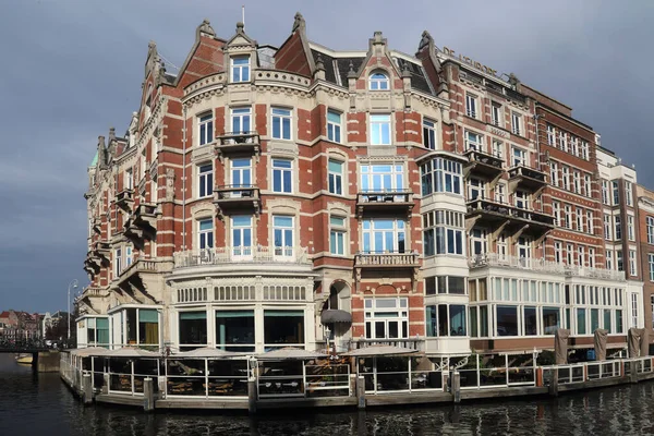 Palazzo Storico Canale Amsterdam Olanda — Foto Stock