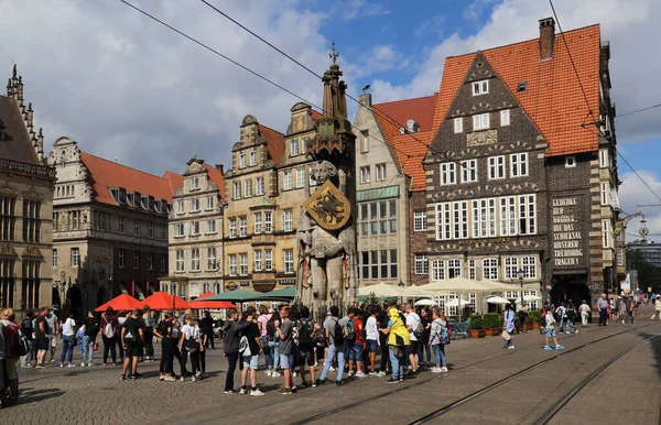 Brême Allemagne 1Er Juillet 2019 Des Écoliers Autres Personnes Tiennent — Photo